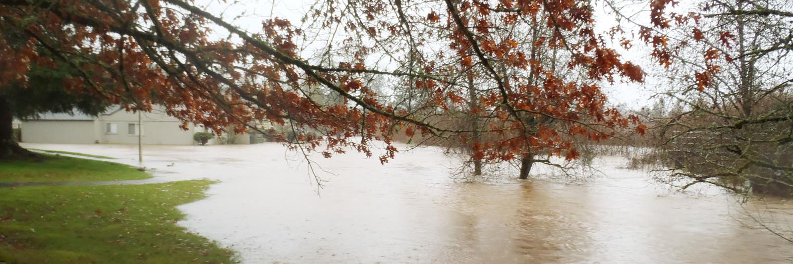 Battle Creek flooding upstream