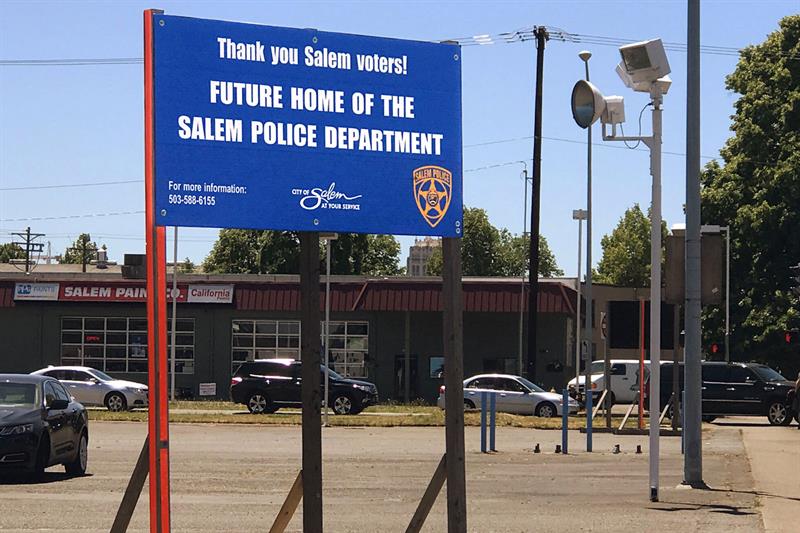 Future Site of Salem Police sign