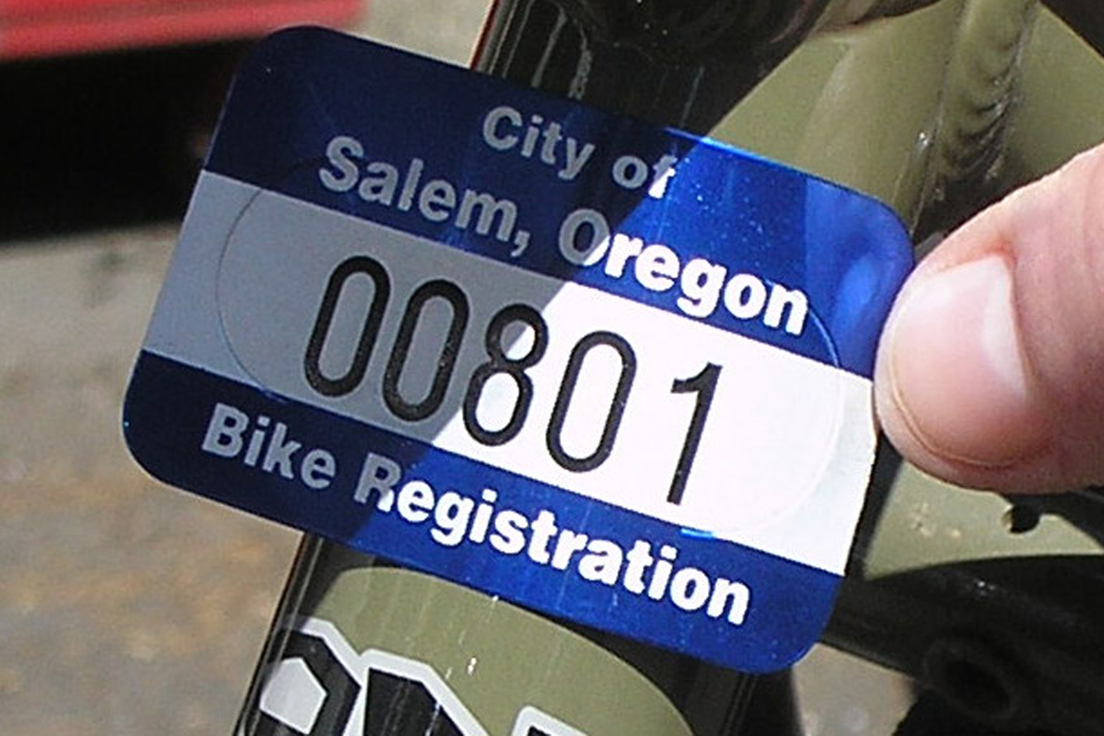 bicycle registration tag