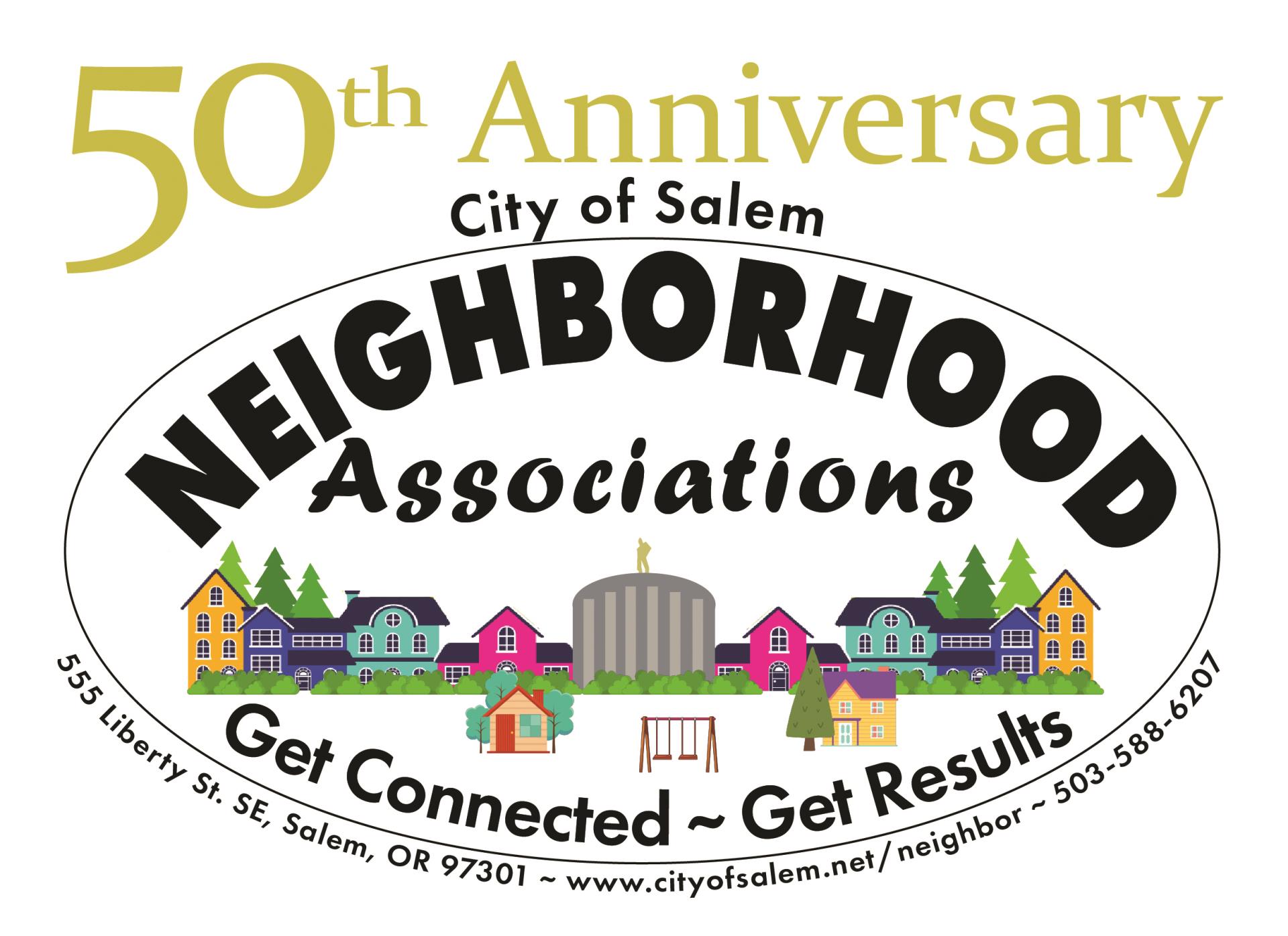 Neighborhood association 50th anniversary logo