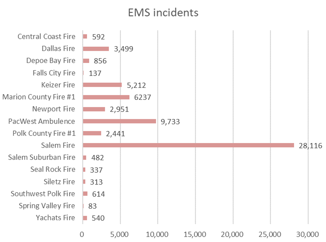 EMS incidents 2021 graph