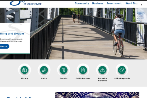 Image capture of new City of Salem website