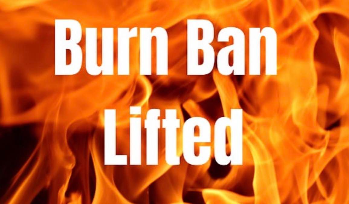 burn ban lifted fire image