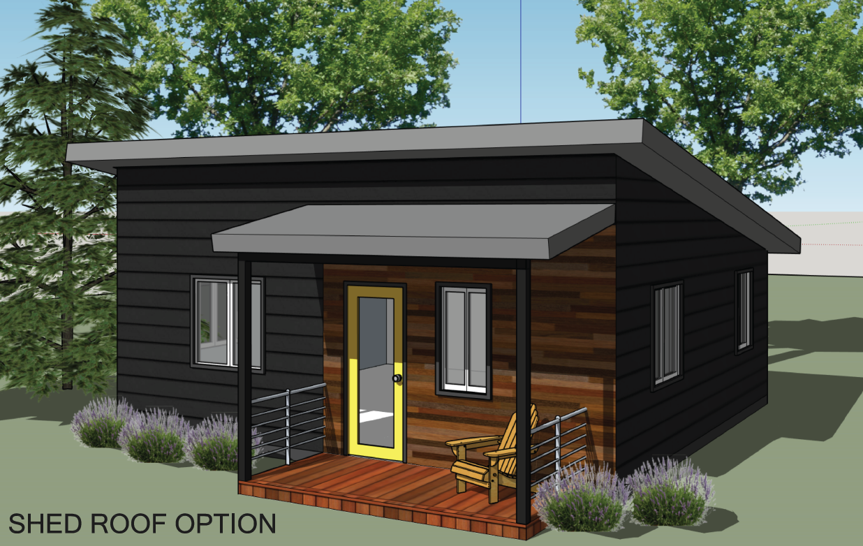 ready build accessory dwelling unit shed roof