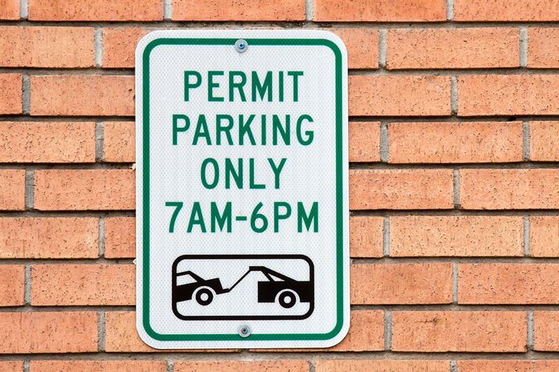 tow zone for cars without a permit
