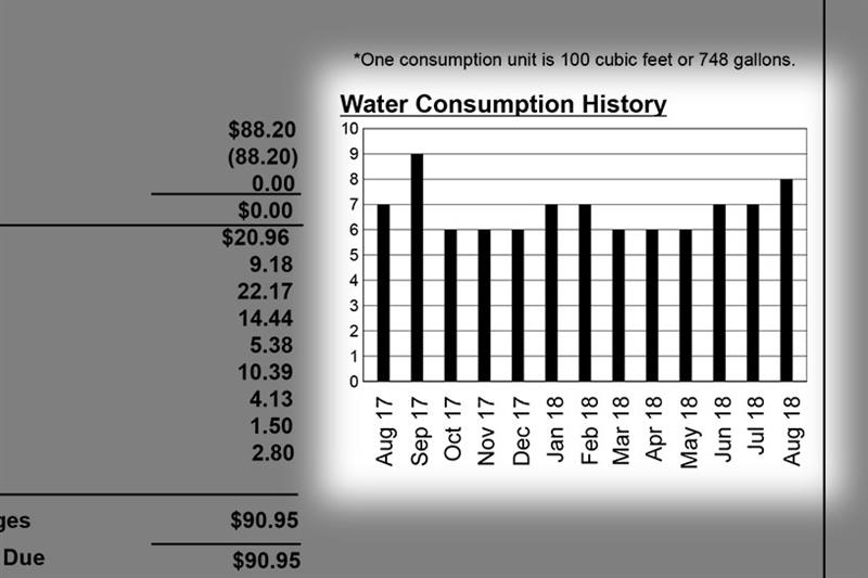Water consumption history
